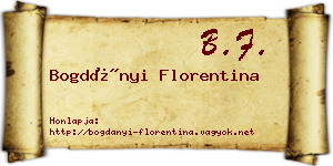 Bogdányi Florentina névjegykártya